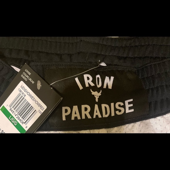 Under Armour Project Rock Mens Iron Paradise White Mesh Shorts 1361618 Sz - Picture 8 of 9